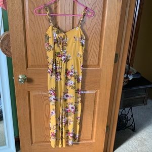 Yellow floral jumpsuit